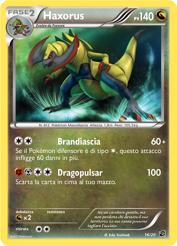 Haxorus 16/21 — Tesoro dei Draghi (Italian Pokémon TCG card)