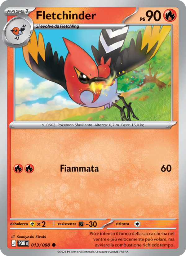Fletchinder 013 — Equilibrio Perfetto (Italian Pokémon TCG card)