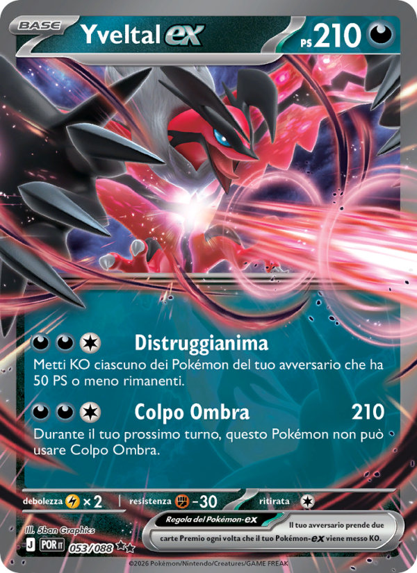 Yveltal-ex 053 — Equilibrio Perfetto (Italian Pokémon TCG card)