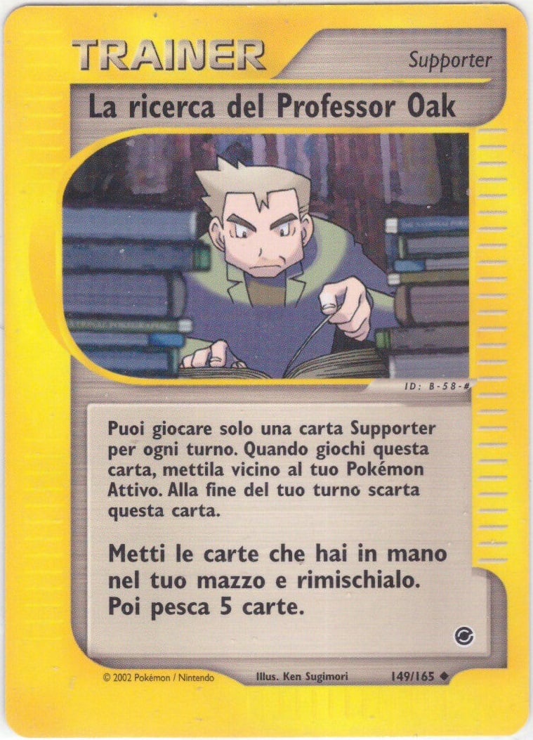 La ricerca del Professor Oak 098 — EX RossoFuoco e VerdeFoglia (Italian Pokémon TCG card)