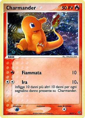 Charmander 113 — EX RossoFuoco e VerdeFoglia (Italian Pokémon TCG card)