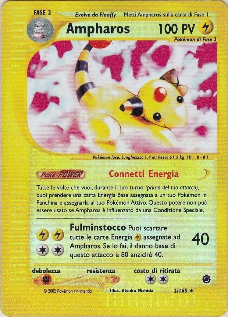 Ampharos 002 — Expedition Set Base (Italian Pokémon TCG card)