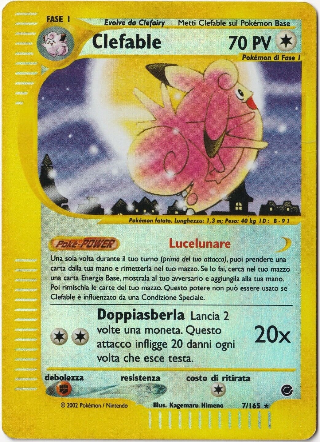 Clefable 007 — Expedition Set Base (Italian Pokémon TCG card)