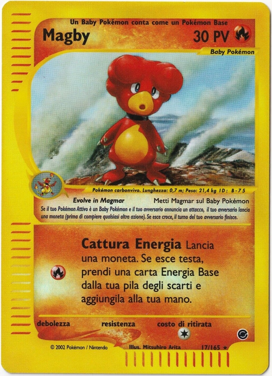 Magby 017 — Expedition Set Base (Italian Pokémon TCG card)