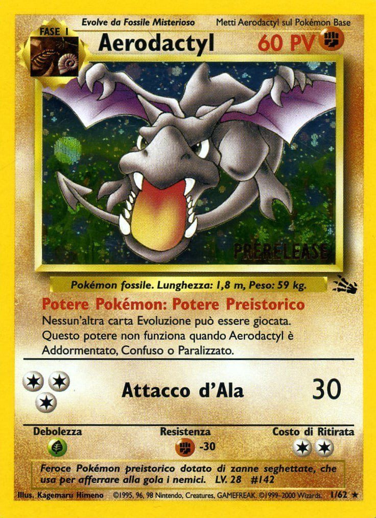 Aerodactyl 001 — Fossil (Italian Pokémon TCG card)