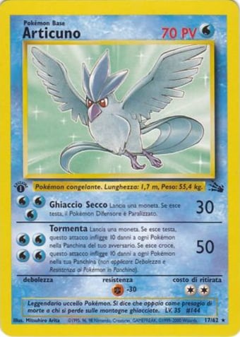Articuno 002 — Fossil (Italian Pokémon TCG card)