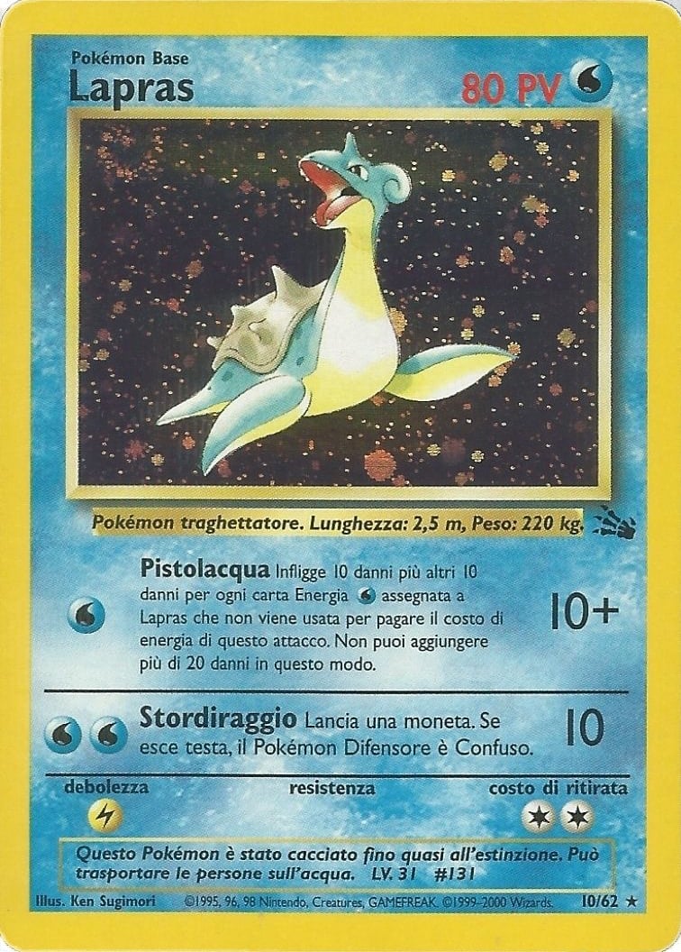 Lapras 010 — Fossil (Italian Pokémon TCG card)