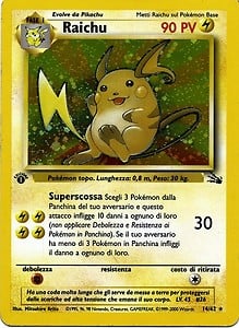 Raichu 014 — Fossil (Italian Pokémon TCG card)