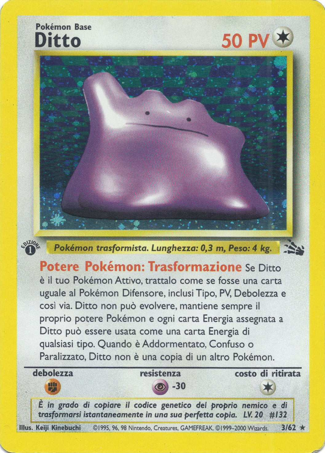 Ditto 018 — Fossil (Italian Pokémon TCG card)