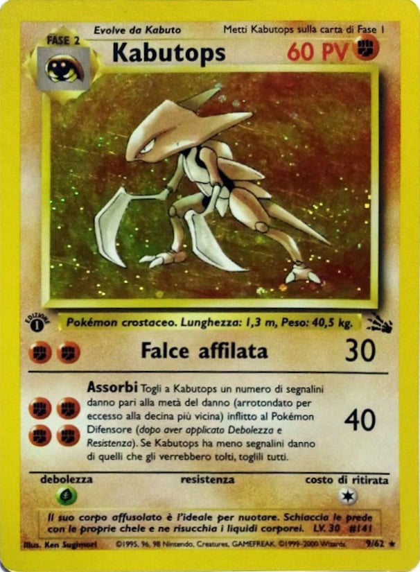 Kabutops 024 — Fossil (Italian Pokémon TCG card)