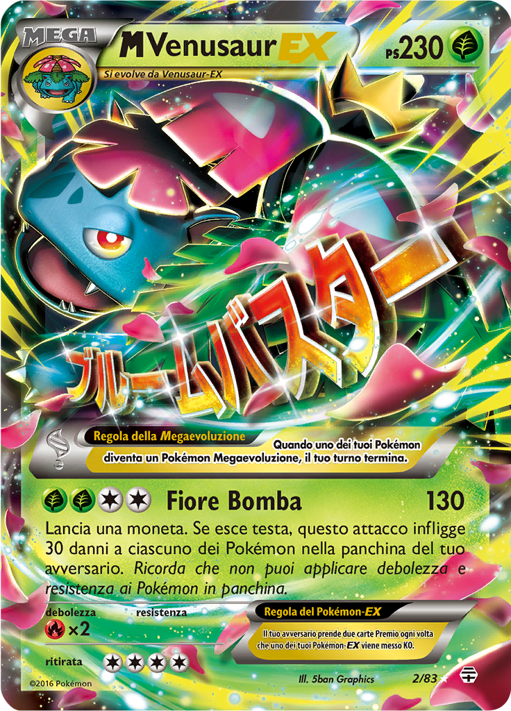 M Venusaur-EX 2/83 — Generazioni (Italian Pokémon TCG card)