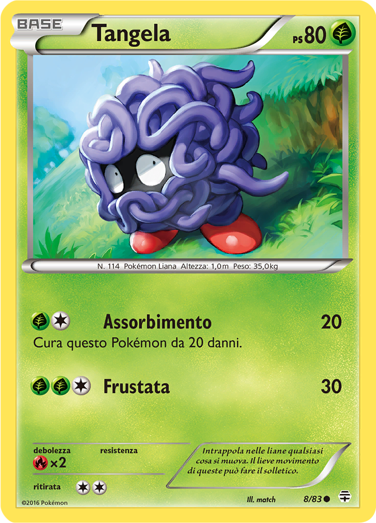Tangela 8/83 — Generazioni (Italian Pokémon TCG card)