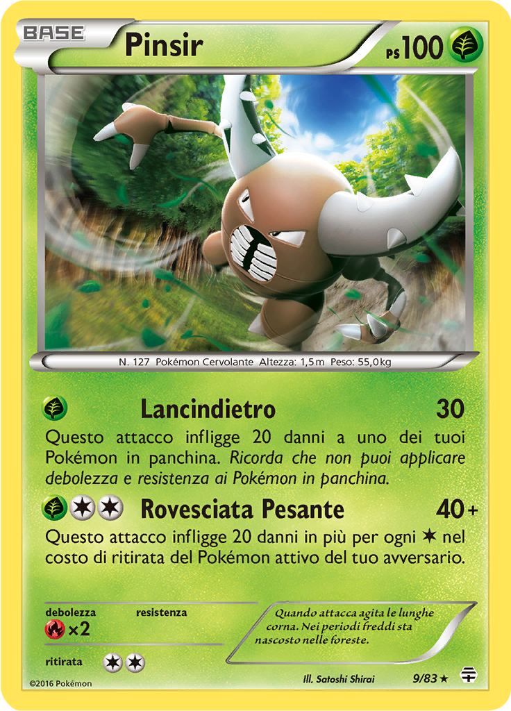 Pinsir 9/83 — Generazioni (Italian Pokémon TCG card)