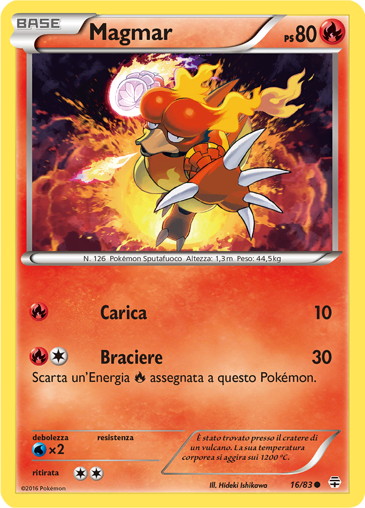 Magmar 16/83 — Generazioni (Italian Pokémon TCG card)