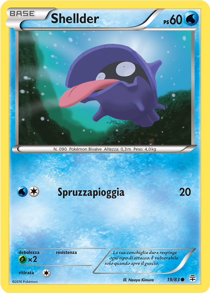 Shellder 19/83 — Generazioni (Italian Pokémon TCG card)