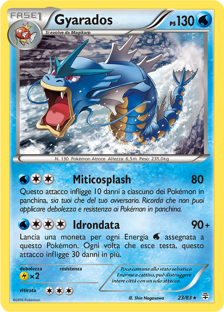 Gyarados 23/83 — Generazioni (Italian Pokémon TCG card)