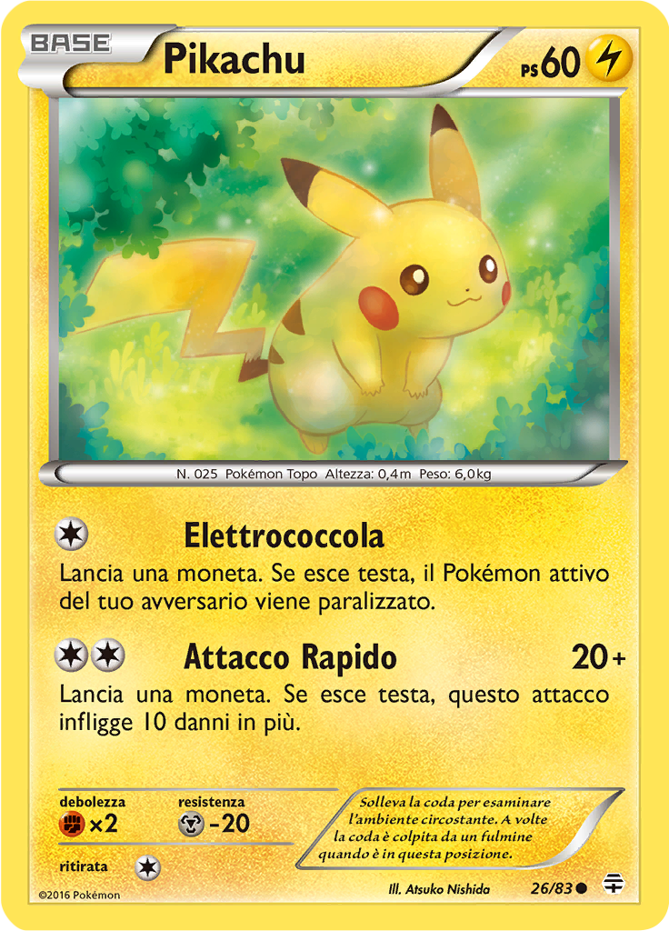 Pikachu 26/83 — Generazioni (Italian Pokémon TCG card)