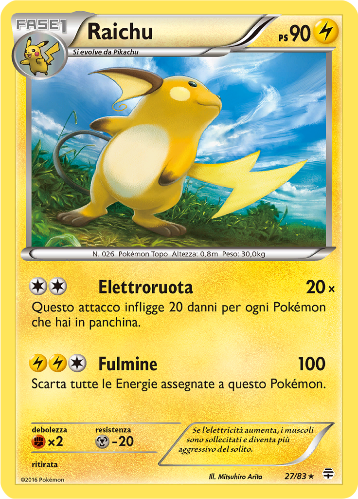 Raichu 27/83 — Generazioni (Italian Pokémon TCG card)