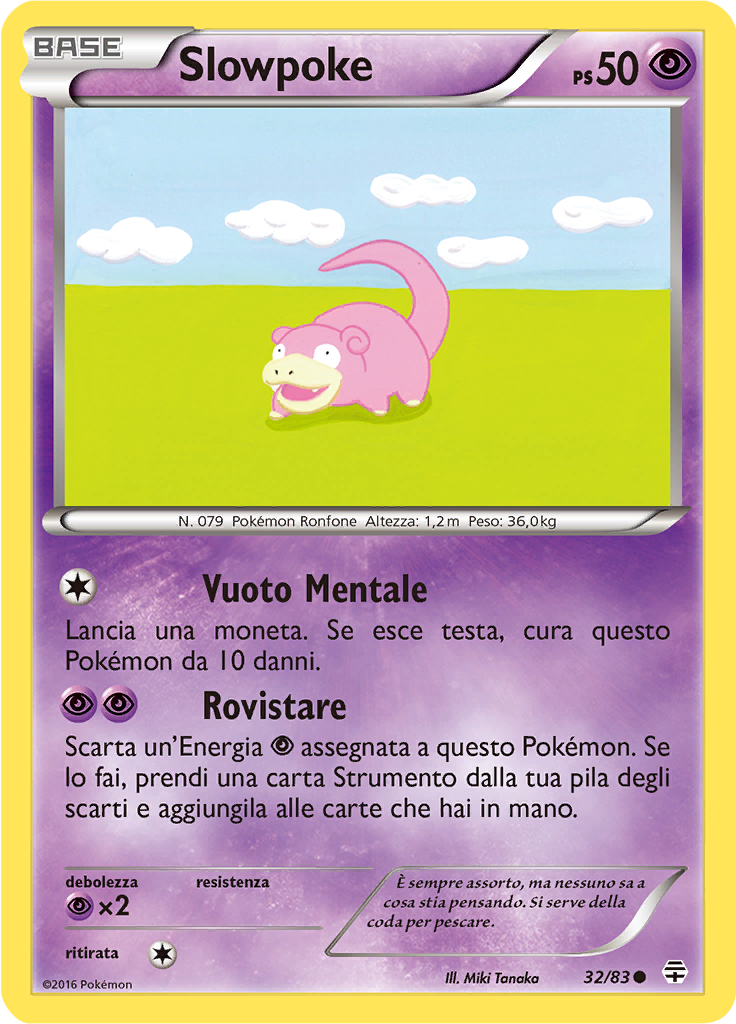 Slowpoke 32/83 — Generazioni (Italian Pokémon TCG card)