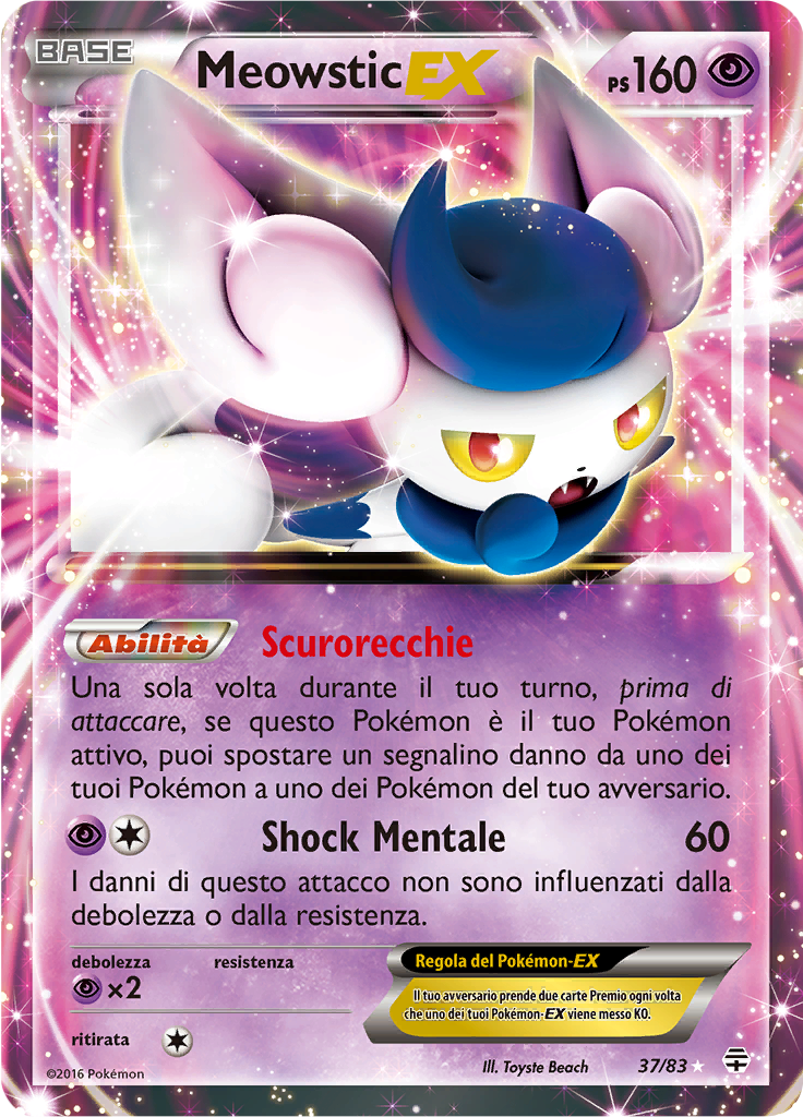Meowstic-EX 37/83 — Generazioni (Italian Pokémon TCG card)