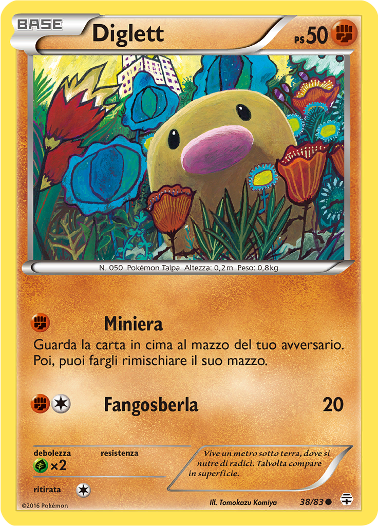 Diglett 38/83 — Generazioni (Italian Pokémon TCG card)