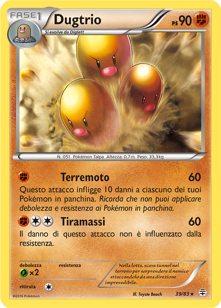 Dugtrio 39/83 — Generazioni (Italian Pokémon TCG card)
