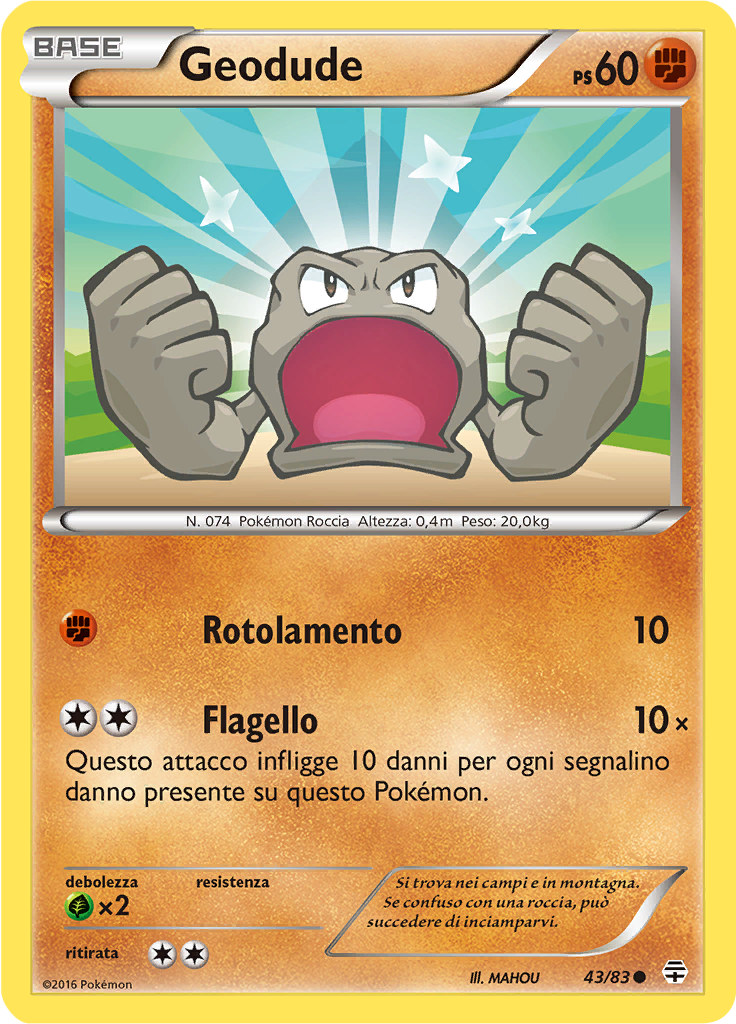 Geodude 43/83 — Generazioni (Italian Pokémon TCG card)