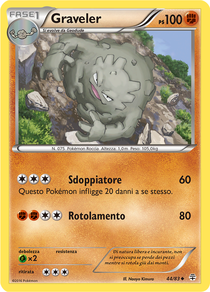 Graveler 44/83 — Generazioni (Italian Pokémon TCG card)