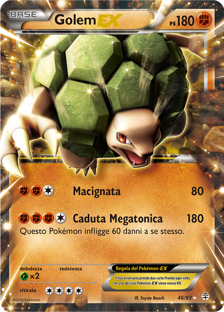 Golem-EX 46/83 — Generazioni (Italian Pokémon TCG card)