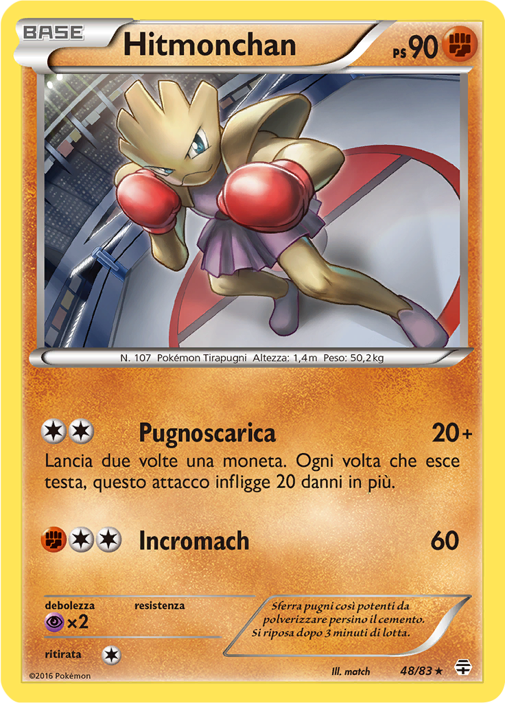 Hitmonchan 48/83 — Generazioni (Italian Pokémon TCG card)