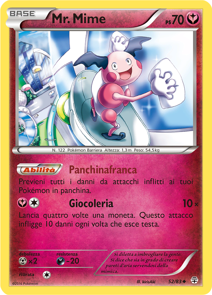 Mr. Mime 52/83 — Generazioni (Italian Pokémon TCG card)