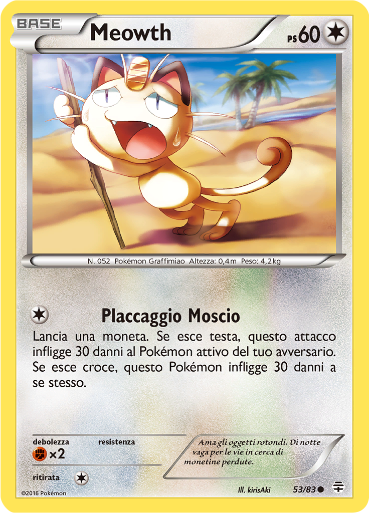 Meowth 53/83 — Generazioni (Italian Pokémon TCG card)