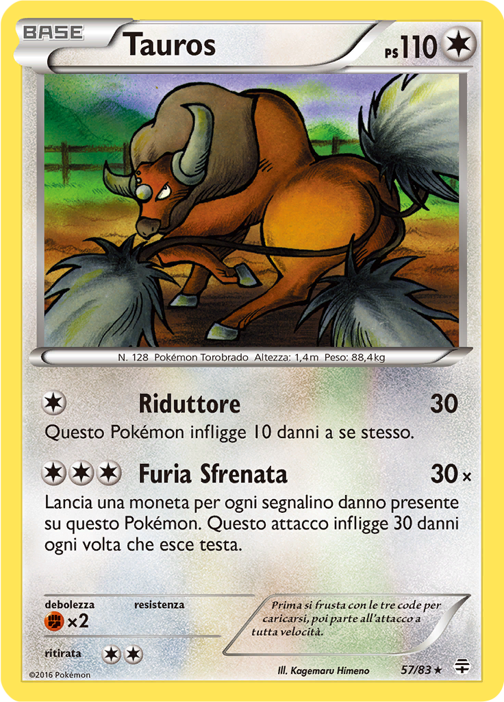 Tauros 57/83 — Generazioni (Italian Pokémon TCG card)