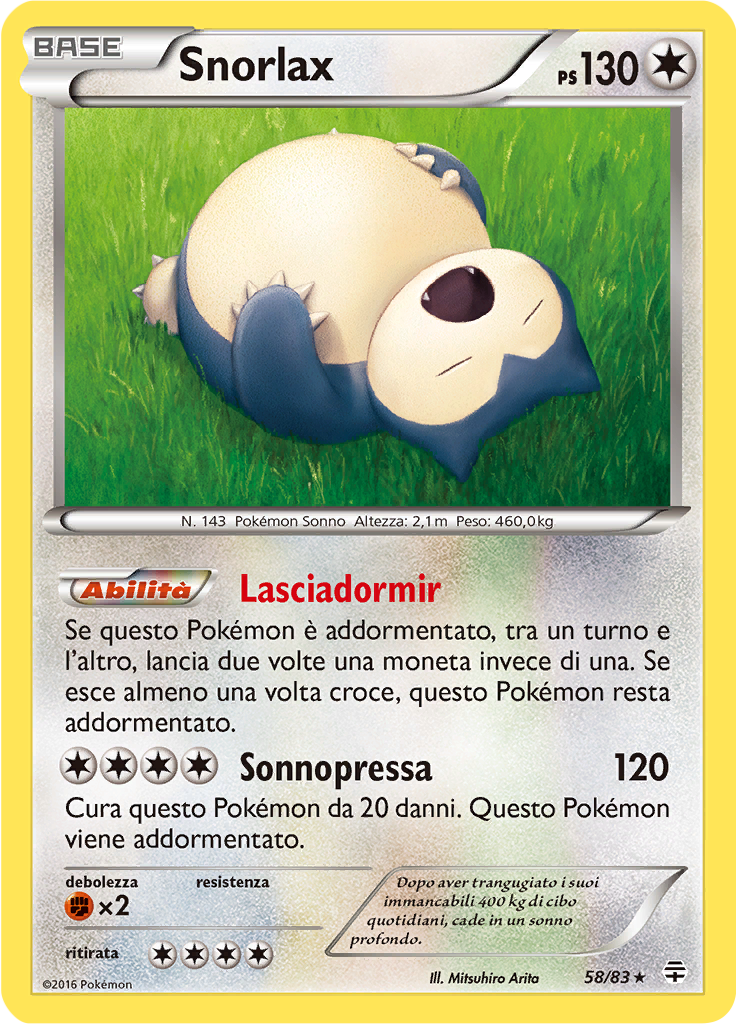 Snorlax 58/83 — Generazioni (Italian Pokémon TCG card)