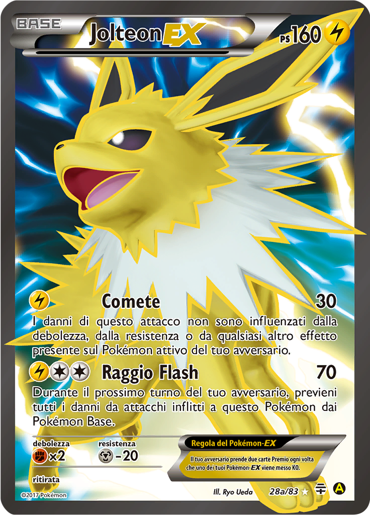 Jolteon EX 28a/83 — Generazioni (Italian Pokémon TCG card)