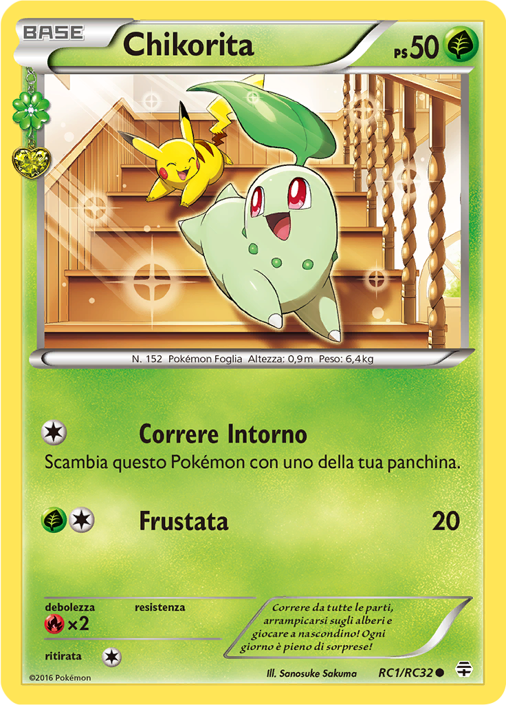 Chikorita RC1/RC32 — Generazioni (Italian Pokémon TCG card)