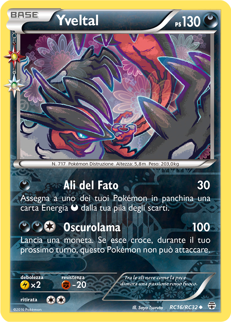Yveltal RC16/RC32 — Generazioni (Italian Pokémon TCG card)