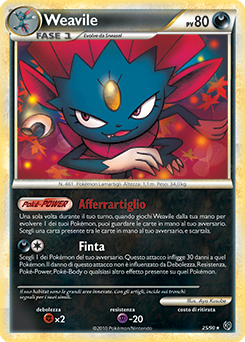 Weavile 025 — Senza Paura (Italian Pokémon TCG card)