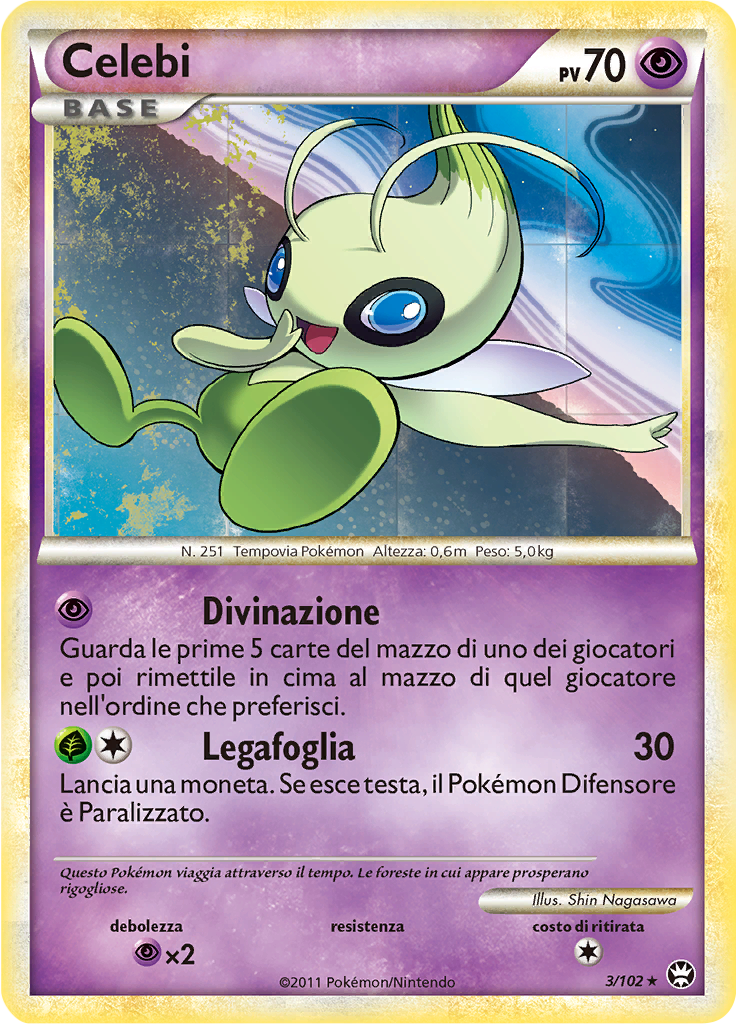 Celebi 3/102 — Battaglie Trionfali (Italian Pokémon TCG card)