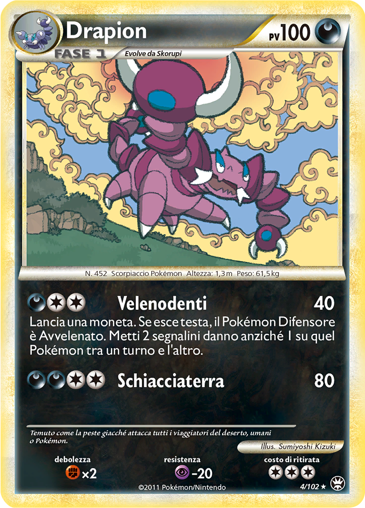 Drapion 4/102 — Battaglie Trionfali (Italian Pokémon TCG card)