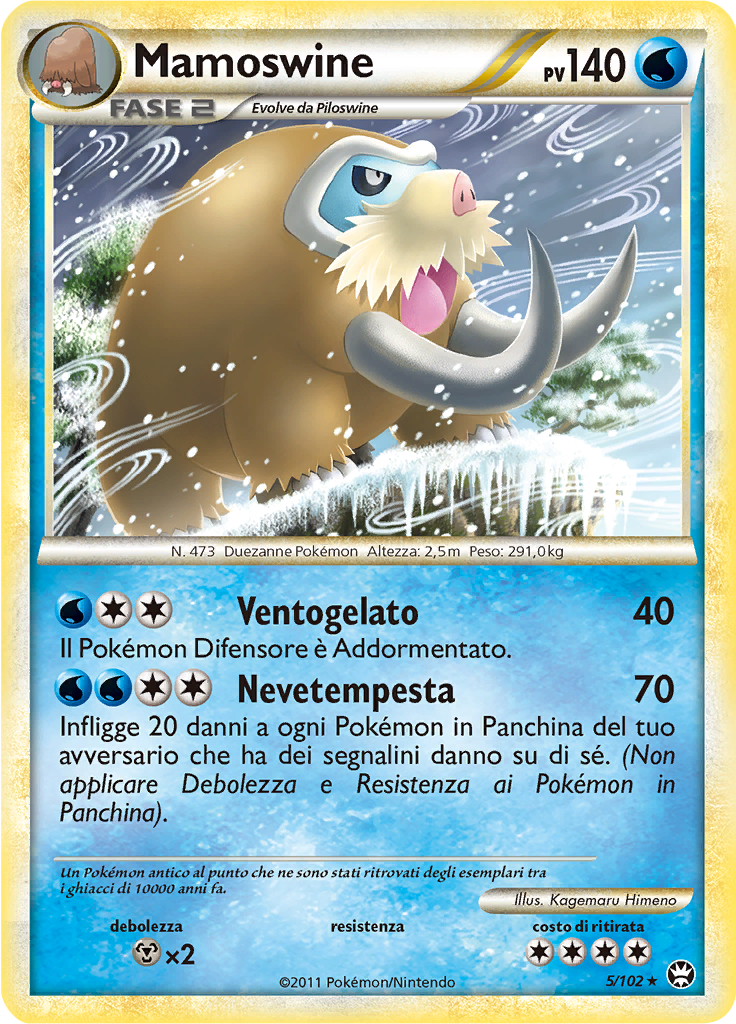 Mamoswine 5/102 — Battaglie Trionfali (Italian Pokémon TCG card)