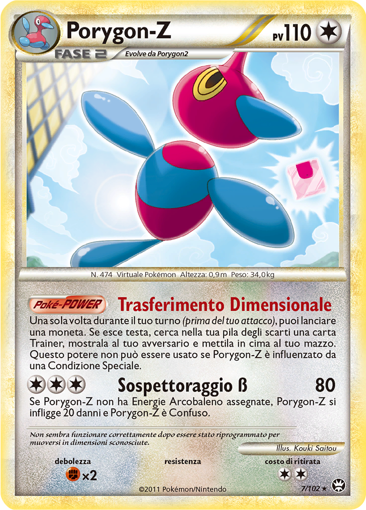 Porygon-Z 7/102 — Battaglie Trionfali (Italian Pokémon TCG card)