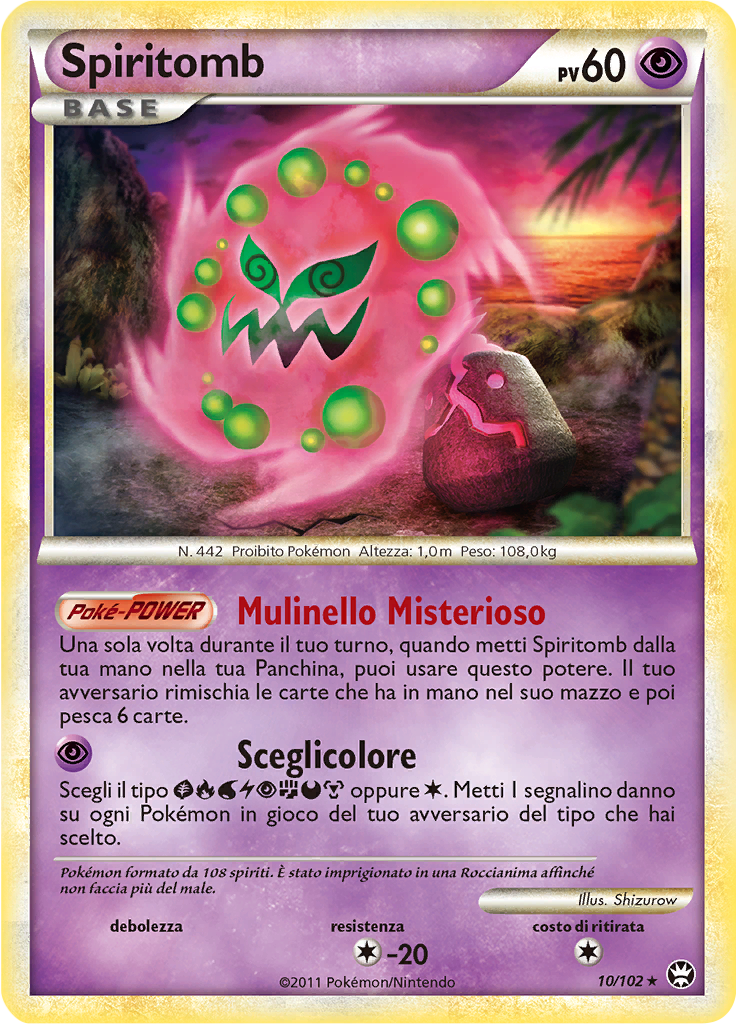 Spiritomb 10/102 — Battaglie Trionfali (Italian Pokémon TCG card)