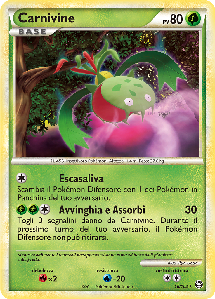 Carnivine 16/102 — Battaglie Trionfali (Italian Pokémon TCG card)