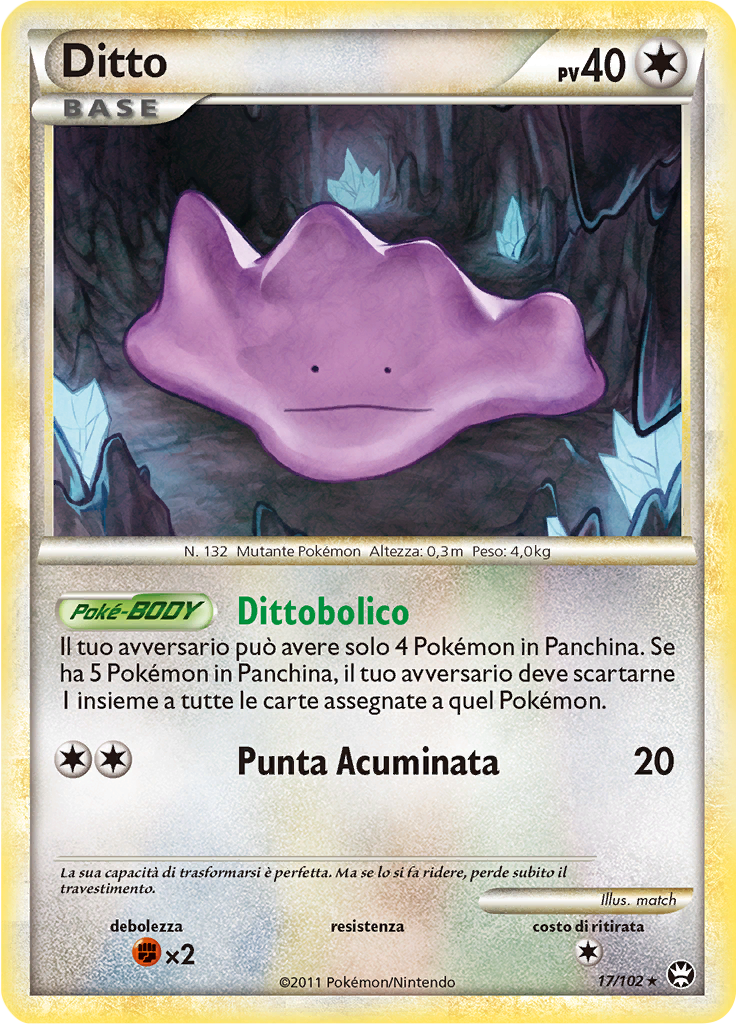 Ditto 17/102 — Battaglie Trionfali (Italian Pokémon TCG card)