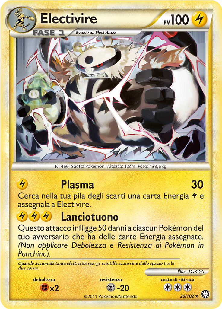 Electivire 20/102 — Battaglie Trionfali (Italian Pokémon TCG card)