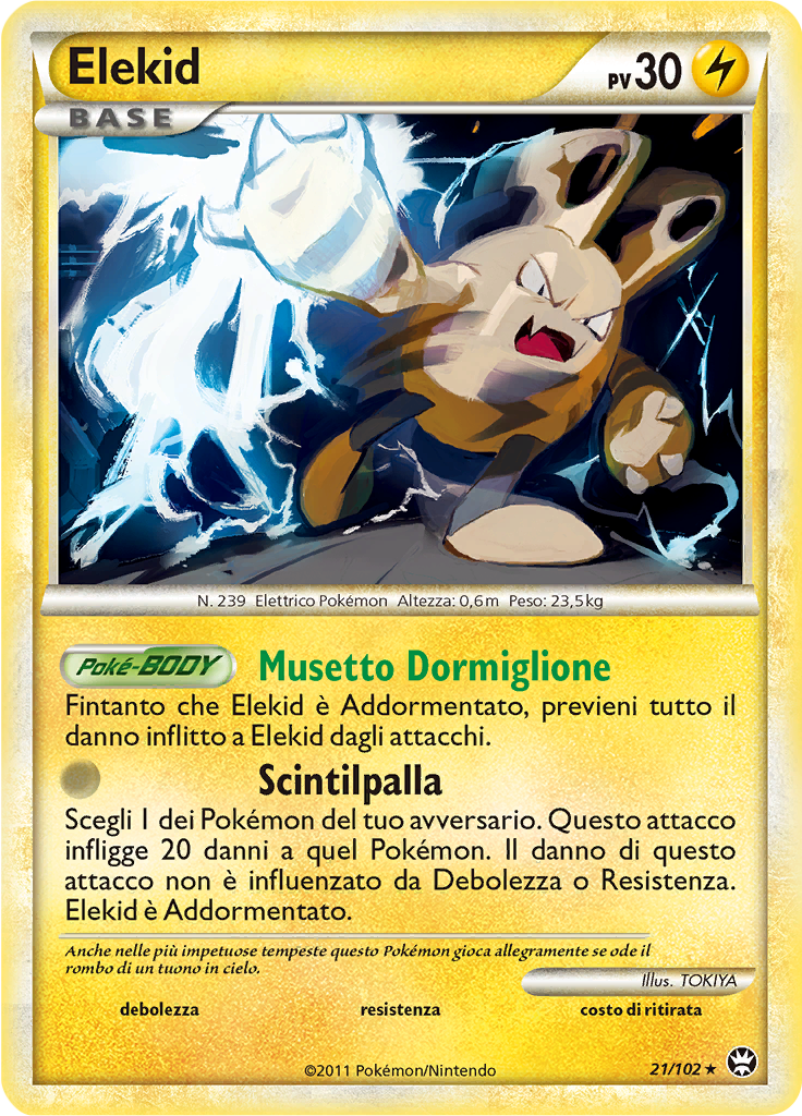 Elekid 21/102 — Battaglie Trionfali (Italian Pokémon TCG card)