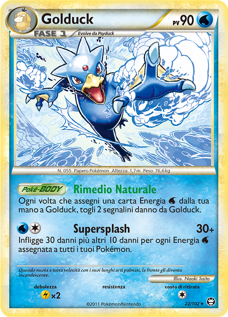 Golduck 22/102 — Battaglie Trionfali (Italian Pokémon TCG card)