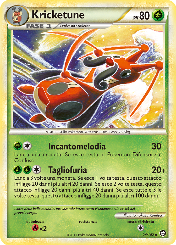 Kricketune 24/102 — Battaglie Trionfali (Italian Pokémon TCG card)