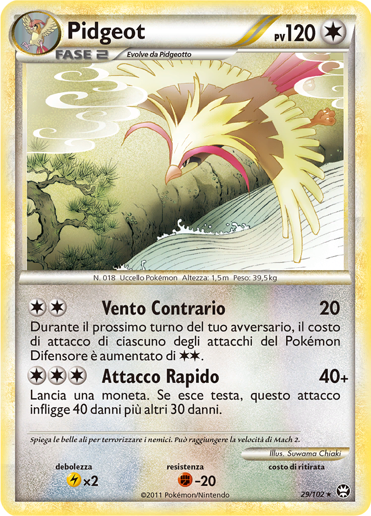 Pidgeot 29/102 — Battaglie Trionfali (Italian Pokémon TCG card)
